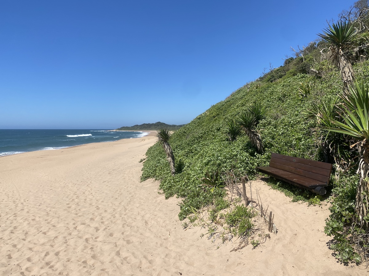 Jamie's beach bench, Zinkwazi Beach