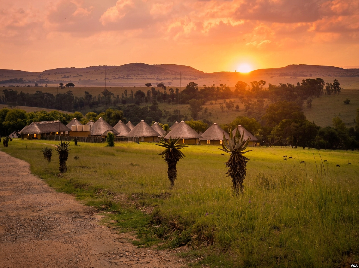 Golden-hour view of Muldersdrift