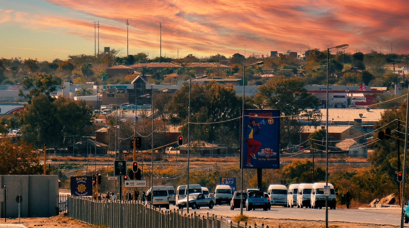 Golden-hour view of Hammanskraal