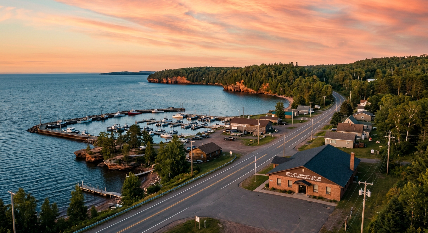 Golden-hour view of Red Cliff