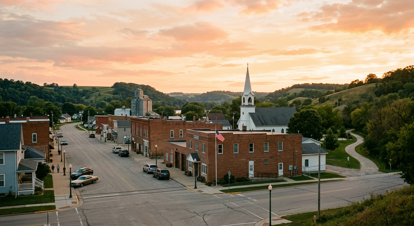 Golden-hour view of Norwalk
