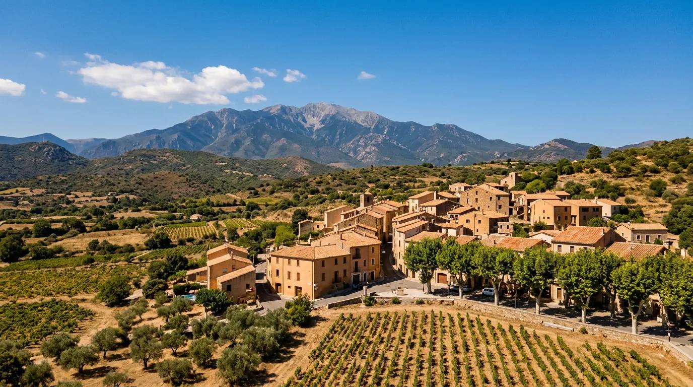 Sunny daytime view of Égat