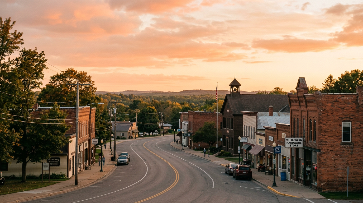Golden-hour view of Wittenberg