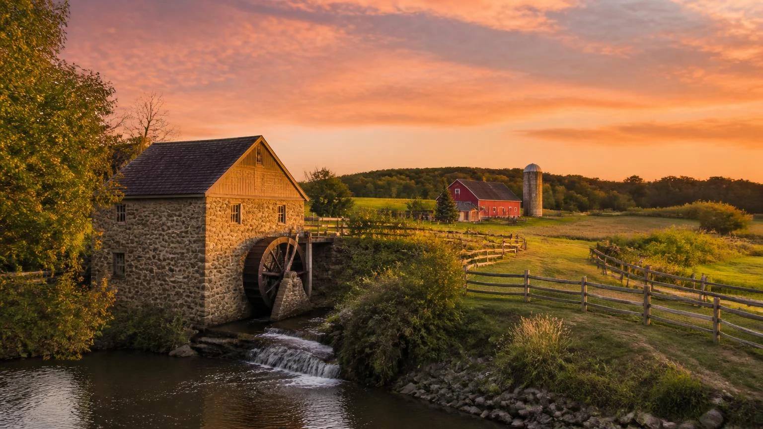 Golden-hour view of Richfield, Wisconsin