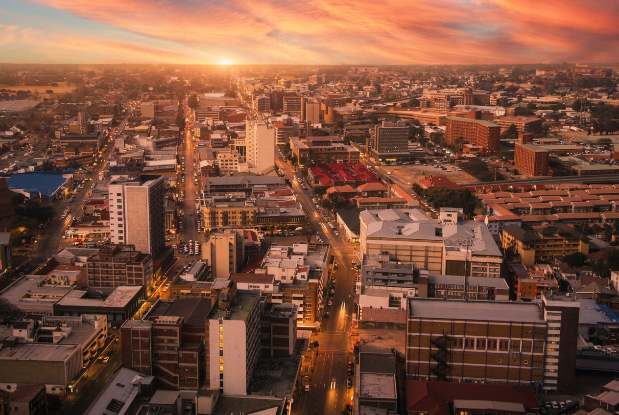 Golden-hour view of Germiston