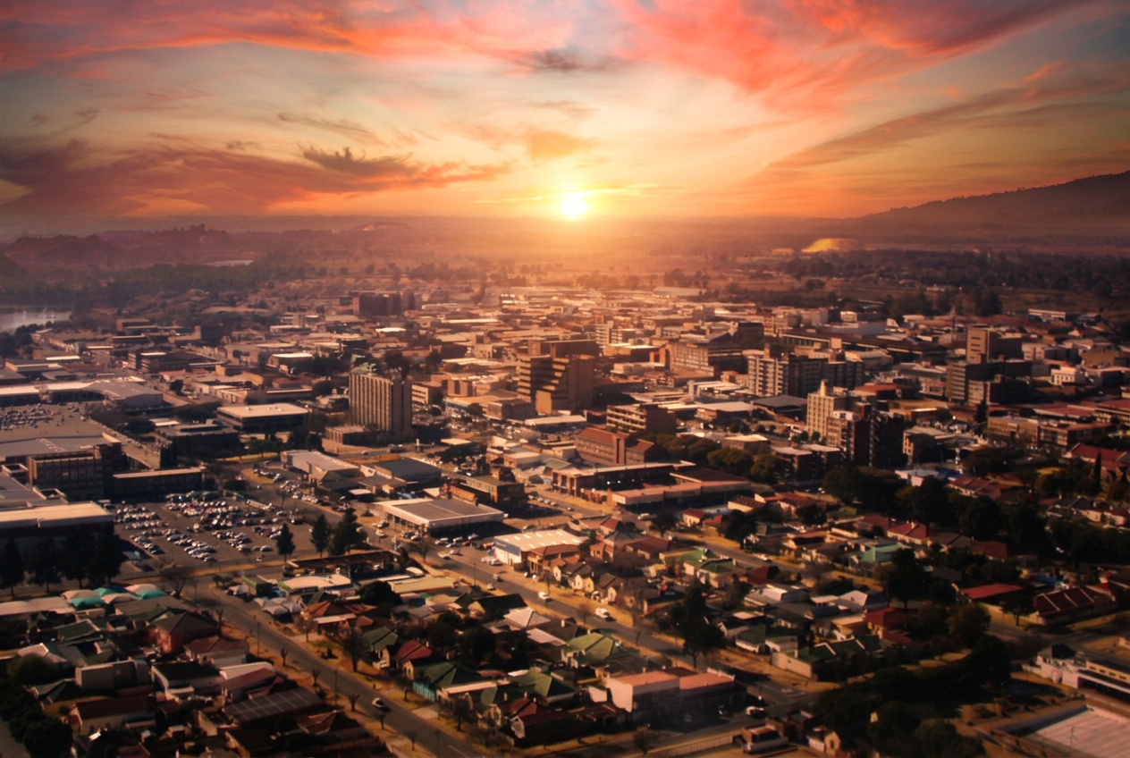 Golden-hour view of Benoni