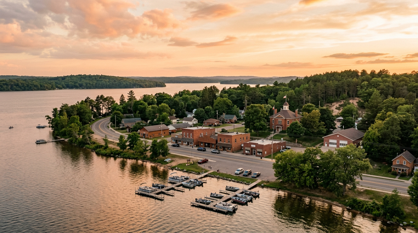 Golden-hour view of Friendship