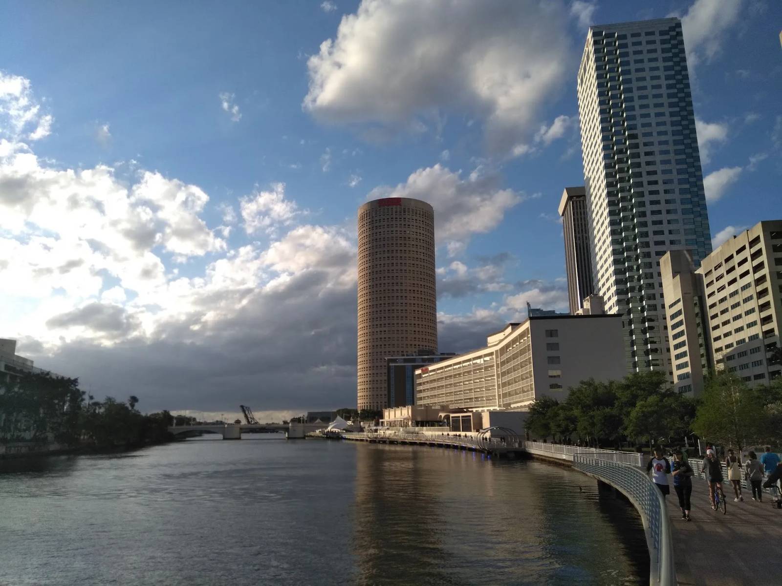Downtown Tampa skyline along the Hillsborough River Riverwalk